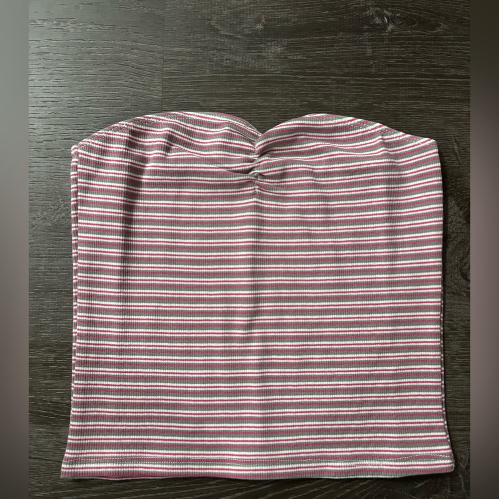 Full Tilt Pink and White Striped Top
